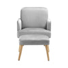 Accent Chair Armchair With Footstool Upholstered Velvet Single Sofa Lounge Chair