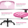 Armless Computer Desk Chair Swivel Executive Chair Ergonomic Office Chair Pink