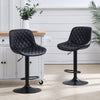 2pcs PU Leather Padded Bar Stool Gas Lift Swivel Barstool Club Kitchen Pub Cafe