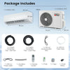 9000 BTU (2.6 kW) Inverter Air Conditioner & Heater Mini Split Air Conditioner