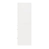 White Manicure Nail Table Wooden Desk Mobile Rolling Workstation Shelves Storage
