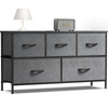 Fabric Chest of Drawers 5 Drawer Dresser Bedroom Bedside Storage Organizer Unit