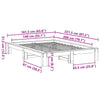 Bed Frame without 140x200 Solid Wood Pine A2L0