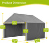 Storage Tent 10X10FT Garden Waterproof Anti-UV Bike Shed Steel Frame Zipper Door