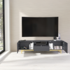 180cm TV Unit I Sideboard Cabinet I Cupboard TV Stand I Grey Gold Carved Doors