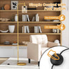 Bedroom Tall Pole Light Modern Standing Lamp w/Foot Switch-Gold