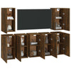 TV Cabinets 7 pcs Smoked Oak 30.5x30x60 Engineered Wood L0F9