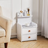 Bedside Cabinet with 2 Drawer Space Save Nightstand Table And Open Storage Shelf