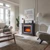 Electric Fireplace Freestanding Suite Flame Effect Heater Remote Control Oak