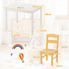 Children Wooden Table and 4 Chairs Set Activity Desk Set Colorful