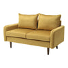 Modern Velvet Couch 2 Seater Sofa Padded Settee Loveseat w/Cushions Wooden Legs