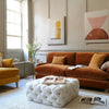 Footstool square Upholstered Coffee Table velvet chesterfield Foot Stool Pouffe