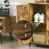 Industrial Storage Cabinet Freestanding Kitchen Cupboard w/3 Open Shelves & Door