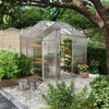 Walk-In Greenhouse Polycarb PC Panel Aluminium Frame W/ Door Window Vent