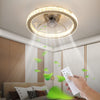 Crystal LED Ceiling Fan Lights Living Room Chandelier Lamp with Remote Lhpjwsdjm