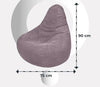 Highback Bean Bag Chair - Corduroy Fabric for Indoor Living Room