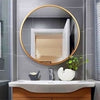 Wall Mounted Bathroom Mirror Cosmetic Makeup Shaving Mirror HD Glass Metal Frame