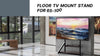 Height Adjustable Floor TV Stand Mount Bracket 65-100" LCD LED with Shelf