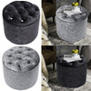 Chesterfield Buttoned Tufted Footstool Round Ottoman Pouffe Footrest Stool Large