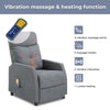 Fabric Recliner Chair Sofa Massage Heating Armchair Lounge Chair Quick Assembly