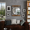 Industrial Wall Mirror Metal Frame Wall Mounted Home Bathroom Fireplace Mirror