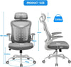 Magic Life Office Chair, Adjustable Desk Chair Flip-up Armrest Headrest - white