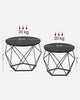 Round Coffee Tables, Set of 2 Side Tables, Modern Style, Removable Tabletop