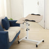 Over Bed Sofa Chair Table with Height & Angle Adjustable Top C-Shape Mobile Desk