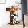 T-Shaped Foyer Table Console Table for Small Space-Coffee