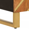 Camerina Side Cabinet Brown and Black 40x33.5x75 Solid Wood Z9M2