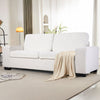 Modern 2 Seater Teddy Velvet Loveseat Sofa Cushioned Backrest Thick Padded Seat