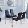 2/4pcs Modern Dining Chairs Faux Leather Padded Kitchen Dinner Seat Black/Grey
