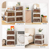 Plastic Storage Container Foldable Closet Organizer with wheels 34.5 Gallon