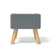 Linen Fabric Footstool Foot Rest Stool Pouffe Ottoman Seat Living Room Furniture