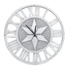 LUVODI Decorative Mirrored Wall Clock Almost Silent Easy to Read for Living Room
