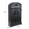 Wall Mount Outdoor Mailbox Lockable Aluminum Mail Letter Post Secure Box Postbox