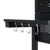 Outdoor XL Smoker Charcoal BBQ Grill Portable Garden Barbecue Trolley with Shelf