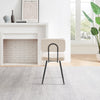 Braxton 2x Cream Boucle Fabric Black Leg Dining Chair