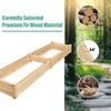 Garden Solid Fir Wood Raised Flower Bed Vegetable Herb Planter Grow Rectangular
