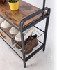 Coat Rack Shoe Bench Storage Stand Hallway Entryway Organizer Hooks Black Oak
