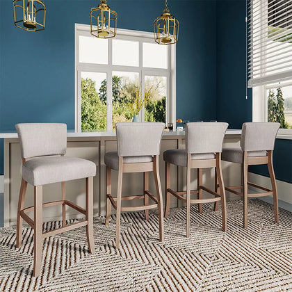 2pc Bar Stool 74cm Height Padded Seat Chairs Breakfast High Counter Barstool Pub