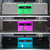 Modern High Gloss 2 Door TV Stand Unit Cabinet Entertainment Sideboard LED Light