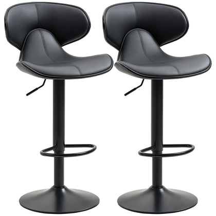 Adjustable Swivel Bar Stools Set of 2, Barstools for Counter Bar, Grey