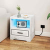 Smart Bedside Table with Adjustable Light Colors & Brightness