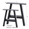 2x Industrial Steel Table Legs Stand Feet Trapezium X A Sandglass Shape Frame UK