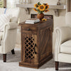 Farmhouse End Table, Narrow Small Side Table with Storage Drawer for Living Room