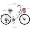 26 inch Wheels Adult City Bike Ladies Women Bicycle Vintage with Basket Cycle UK