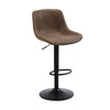 Ralex-chair Bar Stools, PU Leather Counter Height Barstools with Back, Brown