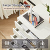 Office Cabinet Mobile Cabinet 5 Drawers with Wheels White