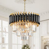 Black Gold Modern Pendant Chandelier Crystal Lighting Ceiling Light Fixture Lamp